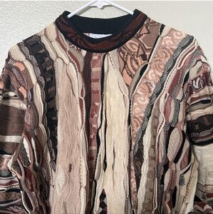 Vintage Coogi Sweater Size Small S - Neutrals 100% Mercerized Cotton.